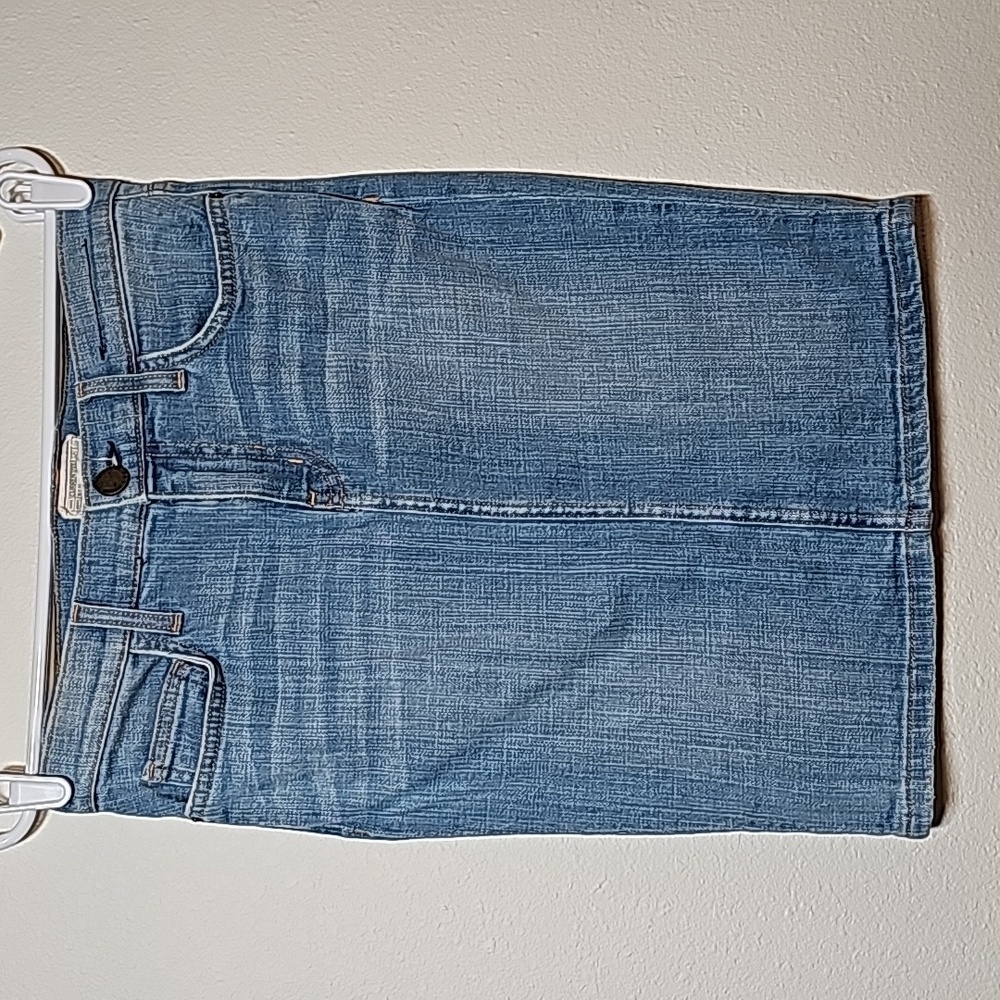 Current/Elliott The Stiletto Pencil Denim Skirt Whiskey Light Wash 26